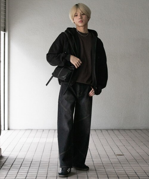 SENSE OF PLACE by URBAN RESEARCH（センスオブプレイスバイアーバンリサーチ）の「バルーンzipルーズパーカー（パーカー・メンズ・CHARCOAL/BLACK/GRAY・M/L）」の8枚目の写真