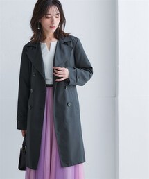 nissen | 【花粉がつきにくい】トレンチコート（裏地ストライプ・共布ベルト付）（はっ水・防汚機能）＜大きいサイズ有＞(ジャケット/アウター)