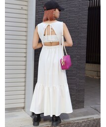 EVRIS | バックシャーリングロングワンピース(ワンピース)