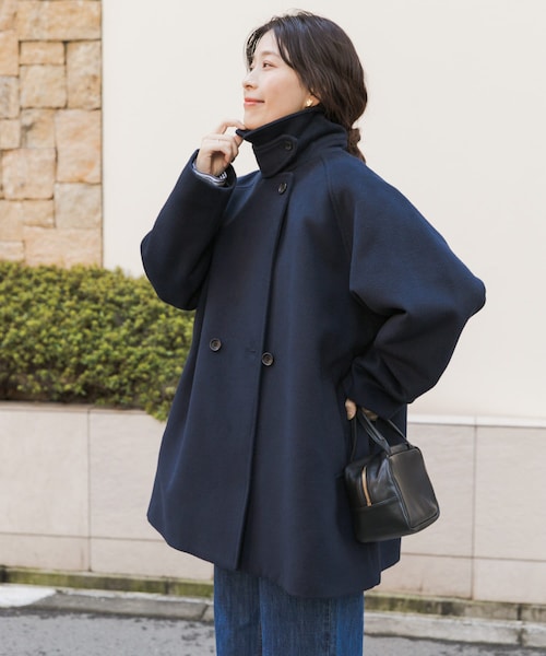 URBAN RESEARCH DOORS（アーバンリサーチドアーズ）の「『UR TECH』ミドル丈コート（テーラードジャケット・レディース・BRICK/杢BEIGE/NAVY・M）」の3枚目の写真