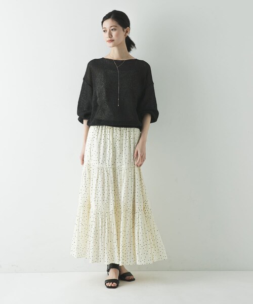 URBAN RESEARCH(アーバンリサーチ)の「ペーパーヤーンボートネックニット(ニット/セーター・レディース・WHITE/SAX/CHARCOAL・Free)」の19枚目の写真