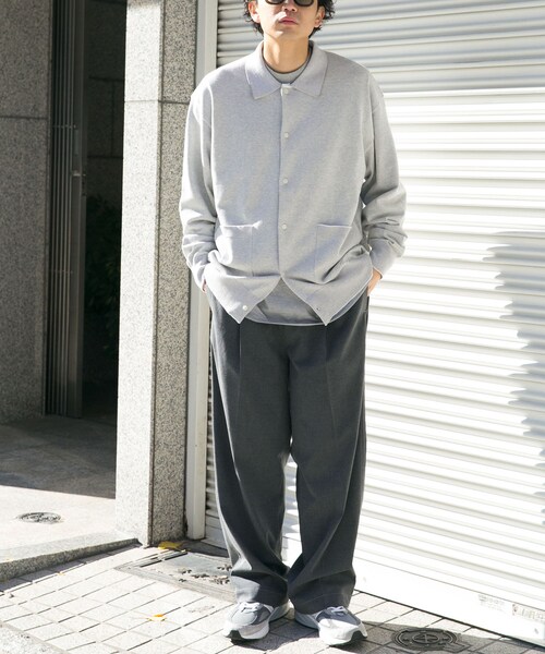 URBAN RESEARCH DOORS（アーバンリサーチドアーズ）の「FORK&SPOON　ニットポロカーディガン（カーディガン/ボレロ・メンズ・CCLｘGRY/GRYｘOFF・4/5）」の22枚目の写真