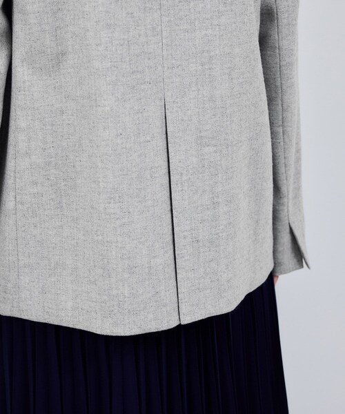 ROPE'（ロペ）の「ウールフランネルセミダブルジャケット/セットアップ対応（テーラードジャケット・レディース・ライトグレー/ダークブラウン・36/38）」の17枚目の写真