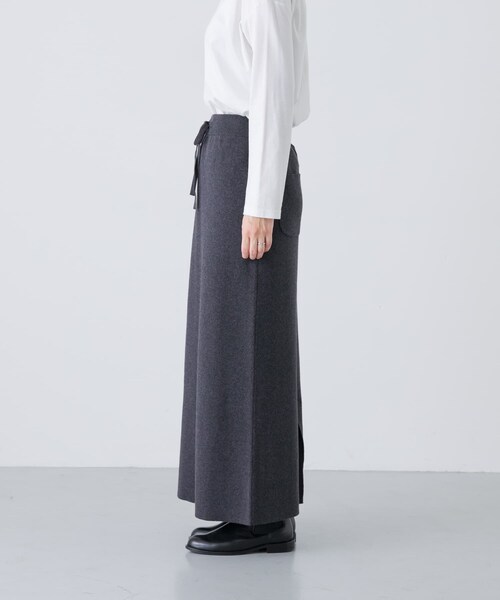 かぐれ（カグレ）の「コットンカシミヤニットスカート（スカート・レディース・CHARCOAL/BROWN・Free）」の9枚目の写真