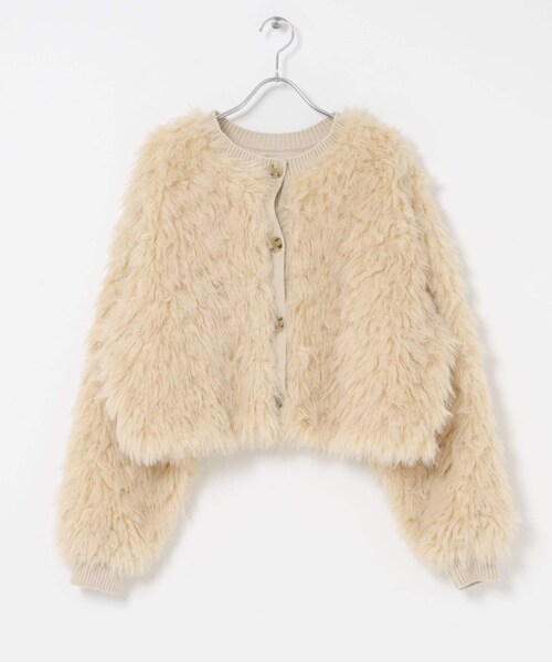 URBAN RESEARCH ROSSO（アーバンリサーチロッソ）の「THINK FUR　2Way Fur Knit Tops（ニット/セーター・レディース・Cream/Pink/Brown/Black・Free）」の11枚目の写真