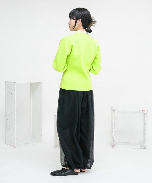 KBF（ケイビーエフ）の「リングドットボタンニットカーディガン（カーディガン/ボレロ・レディース・NEONYELLOW/L.BEIGE/FLAMINGO・one）」の20枚目の写真