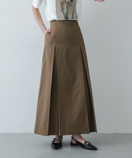 SENSE OF PLACE by URBAN RESEARCH(センスオブプレイスバイアーバンリサーチ)の「ボックスプリーツスカート(スカート・レディース・IVORY/BLACK/BEIGE・S/M)」の4枚目の写真