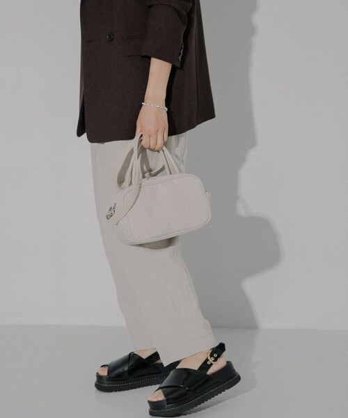 RODE SKO（ロデスコ）の「hun RODESKO　Marbling boston（ボストンバッグ・レディース・SALLOW/CCL BROWN・one）」の8枚目の写真