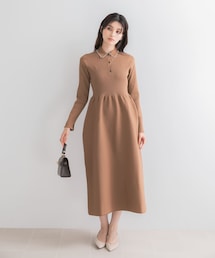 URBAN RESEARCH ROSSO WOMEN | 『WEB/一部店舗限定』パールトリムフォルムニットワンピース(ワンピース)