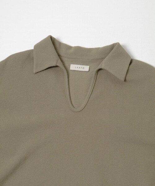 LAATO（ラート）の「open collared tee（Tシャツ/カットソー・レディース・クリーム/モス/スカイ・Free）」の20枚目の写真
