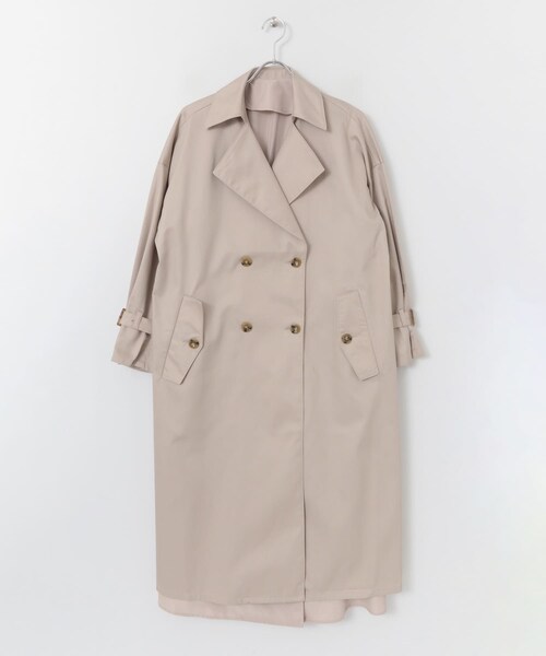 SENSE OF PLACE by URBAN RESEARCH（センスオブプレイスバイアーバンリサーチ）の「2WAYトレンチコート（ステンカラーコート・レディース・BEIGE/GREIGE・FREE）」の4枚目の写真