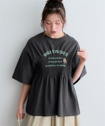 nissen | moz(モズ)シャーリングTシャツ＜大きいサイズ有＞(Tシャツ/カットソー)