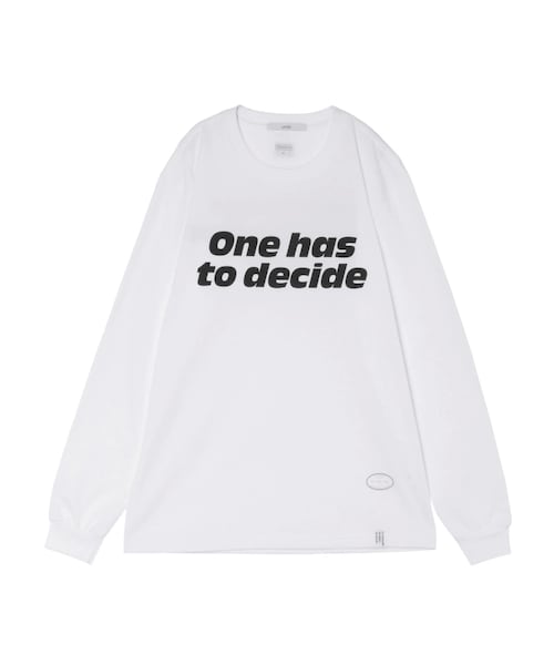 トップス un3d.  ONE HAS TO DECIDE LONG T UN3D.（アンスリード）の「【TT】ONE HAS TO DECIDE LONG T（T