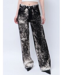 GYDA | ハイウエスト Tie Dyeワイドデニムパンツ(デニムパンツ)