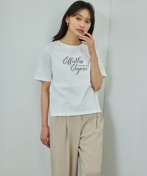 ROPE'（ロペ）の「プリントＴシャツ/イージーケア（Tシャツ/カットソー・レディース・ホワイト/ホワイト系・F）」の5枚目の写真