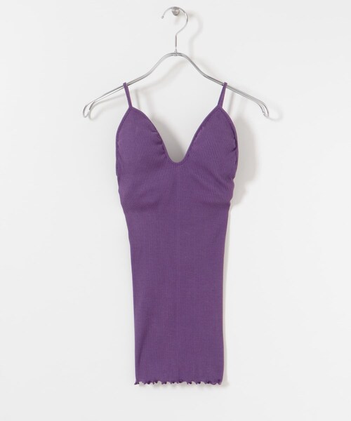 URBAN RESEARCH（アーバンリサーチ）の「HAKUJI　Supima silk bra camisole（キャミソール・レディース・Citron/Purple/Brown・FREE）」の2枚目の写真