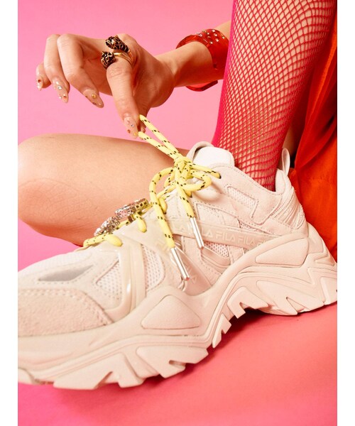 jouetie（ジュエティ）の「FILA スニーカー【コラボ】（スニーカー・レディース・オフホワイト/アイボリー・23.5/24.5/25.5/22.5）」の10枚目の写真