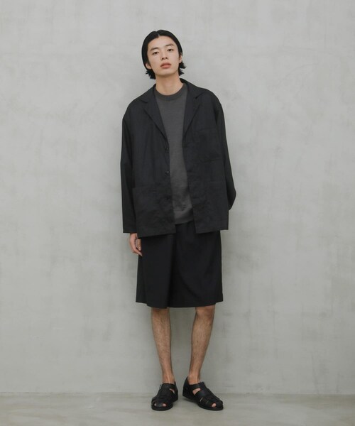 URBAN RESEARCH DOORS(アーバンリサーチドアーズ)の「RA/LYO Sheer Shirts Jacket(テーラードジャケット・メンズ・NAVY/BLACK・M/L)」の5枚目の写真