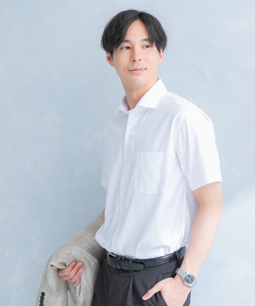 URBAN RESEARCH DOORS(アーバンリサーチドアーズ)の「LIFE STYLE TAILOR セミワイド半袖シャツ(シャツ/ブラウス・メンズ・WHITE/BLUE/NAVY-ST・37/39/41/43)」の9枚目の写真
