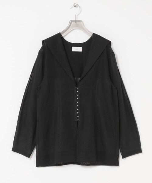URBAN RESEARCH(アーバンリサーチ)の「new basic SHEER VOILE SAILOR SHIRTS(シャツ/ブラウス・レディース・BLACK/IVORY・Free)」の13枚目の写真