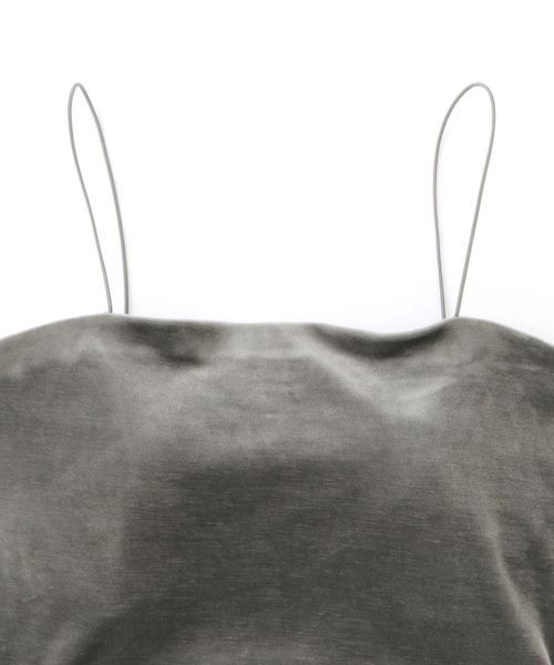 ADAM ET ROPE'（アダムエロペ）の「【EMOELLE】カップ付きベロアキャミソール（キャミソール・レディース・グレー/ダークブラウン系・F）」の15枚目の写真