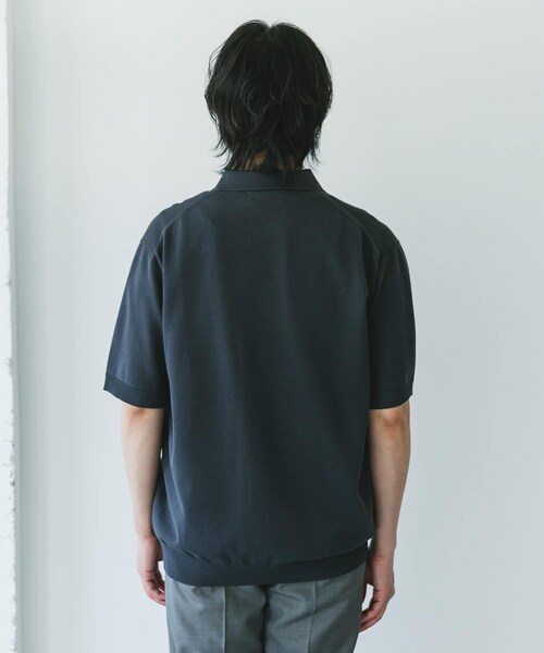 URBAN RESEARCH DOORS（アーバンリサーチドアーズ）の「『XLサイズ/WEB限定』『別注』PENNEYS×DOORS　THE FOX ハイゲージ ニットポロ（ポロシャツ・メンズ・BROWN/GRAY/NAVY・M/L/XL）」の6枚目の写真