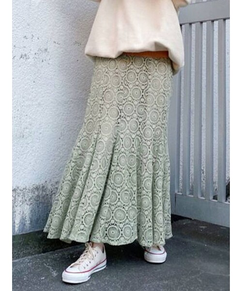 Ungrid（アングリッド）の「マーメイドレースマキシスカート（スカート  