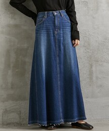 GEVS. | 大きいサイズバックフレアロングデニムスカートGEVS.(デニムスカート)