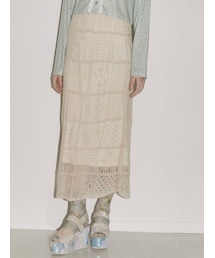 merry jenny | パッチワークニットロングスカート(スカート)