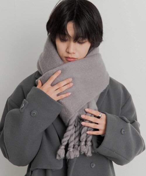 SENSE OF PLACE by URBAN RESEARCH（センスオブプレイスバイアーバンリサーチ）の「『ユニセックス』ボリュームストール（ストール/ショール・メンズ・GRAY/BLACK/BLUE・one）」の9枚目の写真