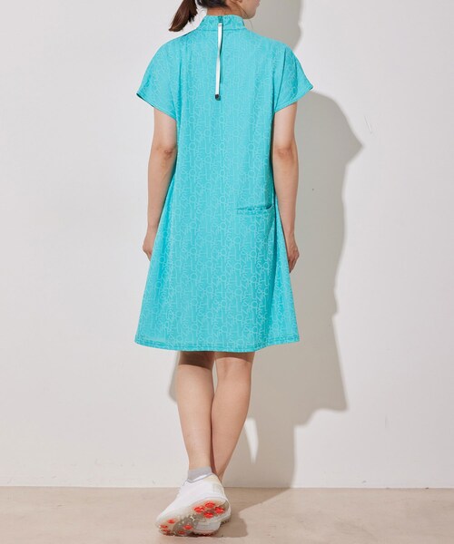 ROPE'(ロペ)の「【UV】【吸水速乾】ロゴジャガードモックネックワンピース(ワンピース・レディース・ブラック/ライトグリーン/ピンク・L/M/S)」の21枚目の写真