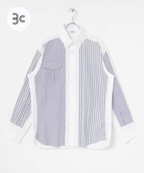 THE GOODLAND MARKET（ザグッドランドマーケット）の「SREU　SREU-Transposed Shirts（シャツ/ブラウス・レディース・BLUxWT2/WTxST 1/WTxST 2/BLUxWT1・2）」の3枚目の写真