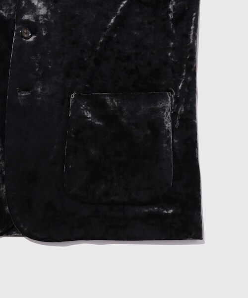 ADAM ET ROPE'(アダムエロペ)の「VELVET PEAKED LAPEL JACKET(テーラードジャケット・メンズ・ブラック・L/M/S)」の11枚目の写真