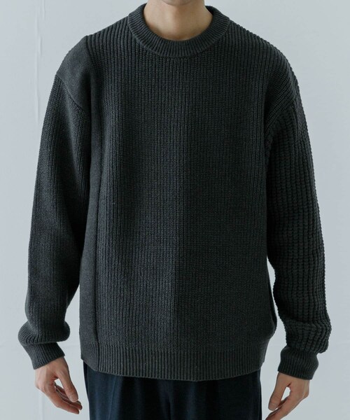 URBAN RESEARCH(アーバンリサーチ)の「クレイジーパターンニット(ニット/セーター・メンズ・CHARCOAL/OFF/NAVY・M/L)」の8枚目の写真
