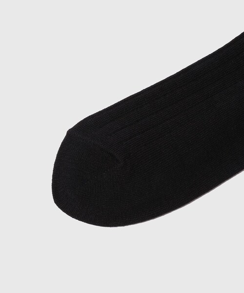 ADAM ET ROPE'(アダムエロペ)の「【BATONER/バトナー】COTTON WOOL CORDURA LONG SOCKS(ソックス/靴下・メンズ・ブラック/ホワイト・F)」の7枚目の写真