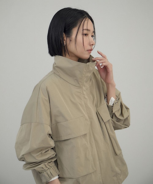 【美品】adam et rope' リモンタナイロン ブルゾン ADAM ET ROPE'（アダムエロペ）の「リモンタナイロン / スタンドカラー
