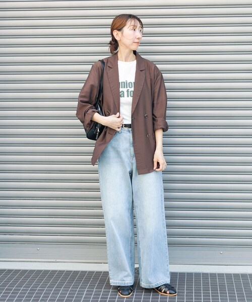 ITEMS URBANRESEARCH（アイテムズ アーバンリサーチ）の「デニムストレートパンツ（デニムパンツ・レディース・L.BLU/BLU・S/M）」の13枚目の写真