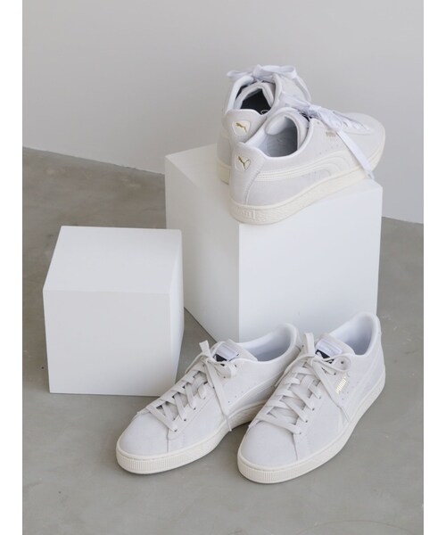 MERCURYDUO（マーキュリーデュオ）の「PUMA×MERCURYDUO スウェードクラシック（スニーカー・レディース・ライトグレー・23/24）」の2枚目の写真