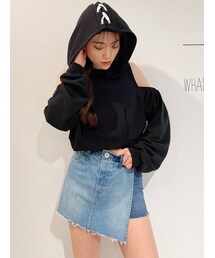 GYDA | 【GYDA×KODAKUMI】ショルダーオープン レースアップデザインHOODIE(パーカー)