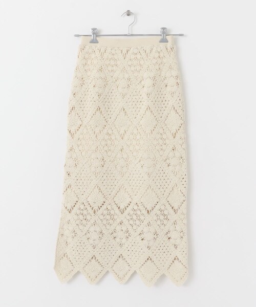 SENSE OF PLACE by URBAN RESEARCH（センスオブプレイスバイアーバンリサーチ）の「クロシェナロースカート（スカート・レディース・IVORY/BRICK/CHARCOAL・S/M）」の12枚目の写真