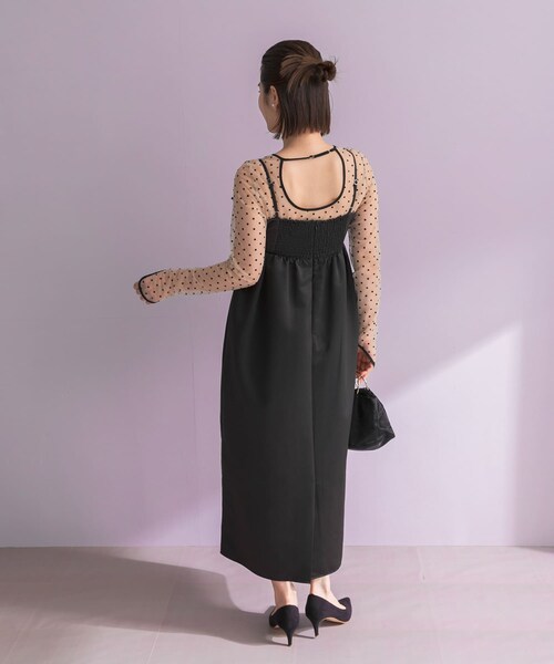 URBAN RESEARCH ROSSO（アーバンリサーチロッソ）の「ANDRESD　RIBBONS DRESS×SHEER TOPS（ワンピース・レディース・NAVY/BLACK・M）」の11枚目の写真