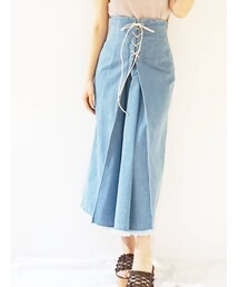 MERCURYDUO | デニムレースアップタイトスカート(スカート)