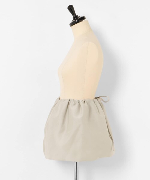 AMOMENTO SHIRRING ORGANZA BELT SKIRT