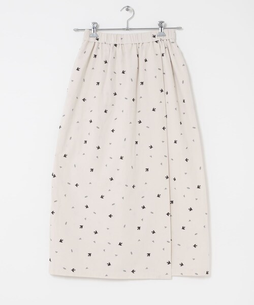 かぐれ（カグレ）の「ツバメ刺繍ラップスカート（スカート・レディース・IVORY/BLACK・Free）」の16枚目の写真