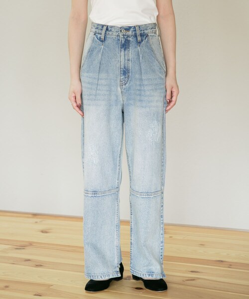 YENN HIGH RISE TUCK WIDE PANTS