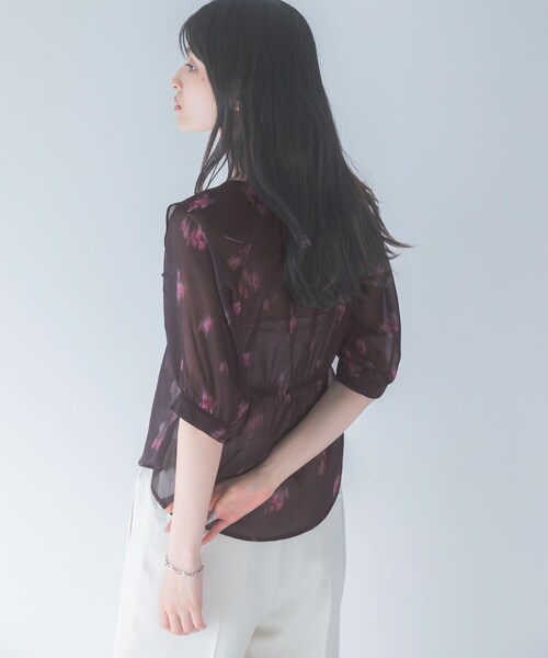URBAN RESEARCH ROSSO（アーバンリサーチロッソ）の「ダークプリントフリルブラウス（シャツ/ブラウス・レディース・BROWN/BLACK・Free）」の18枚目の写真
