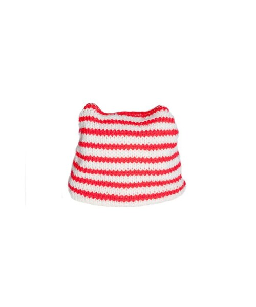 ADAM ET ROPE'(アダムエロペ)の「【RICE NINE TEN】HAND KNIT ST BEANIE(ニットキャップ/ビーニー・レディース・ブラック/レッド・F)」の2枚目の写真