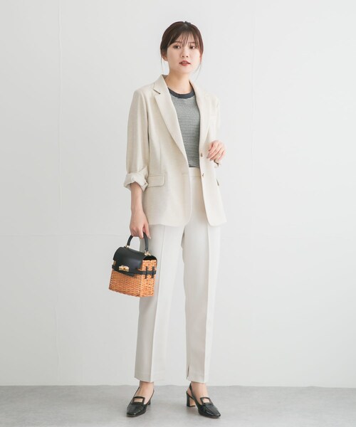 URBAN RESEARCH ROSSO（アーバンリサーチロッソ）の「ストレッチツイルスティックパンツ（その他パンツ・レディース・BLACK/WHITE・34/36/38）」の7枚目の写真