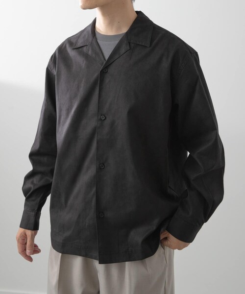 ITEMS URBANRESEARCH（アイテムズ アーバンリサーチ）の「FS Open Collar Shirts（シャツ/ブラウス・メンズ・BRN/BLK・M/L）」の5枚目の写真
