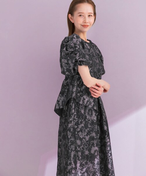 URBAN RESEARCH ROSSO（アーバンリサーチロッソ）の「ANDRESD　JACQUARD DRESS（ワンピース・レディース・L.GRAY/GRAY・M）」の4枚目の写真